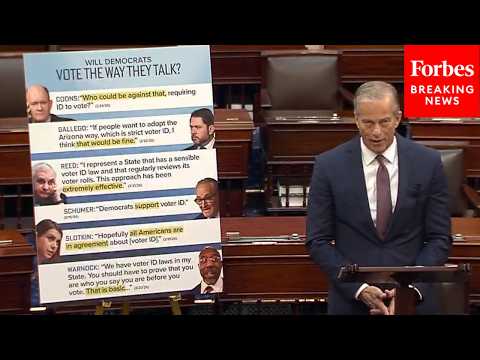 John Thune Reads Quotes From Democrats Discussing Voter ID Laws During Defense Of SAVE America Act