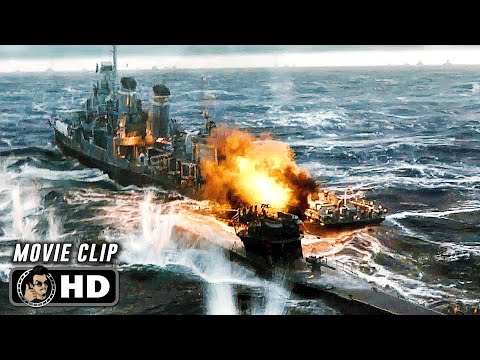 US Destroyer Vs German U-Boat Battle Scene | GREYHOUND (2020) Movie CLIP HD