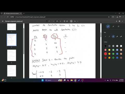 Principle Component Analysis (PCA)