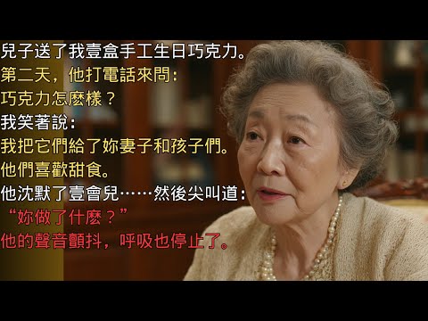 兒子送了我壹盒生日巧克力，但我都給了兒媳婦。