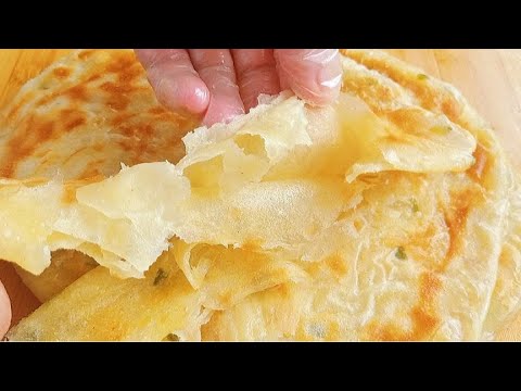 懶人做法，蔥油餅、雞蛋灌餅、春餅都能輕松做出！柔軟多層的好吃食譜，讓你每天都有美味 #探店 #美食探店 #老廣的味道 #中國美食 #探索美食