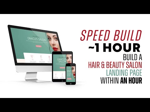 Create a Hair & Beauty Salon Website Landing Page | Speed Build in under an hour. Cloud & WordPress