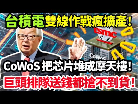 台積電“雙線作戰”瘋狂擴產？CoWoS把芯片堆成“摩天大樓”，科技巨頭排隊送錢也一貨難求！#台積電 #台灣