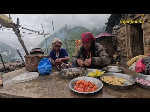 village people having organic food || lajimbudha ||