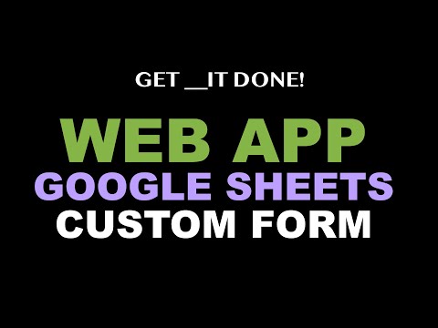 Web App - Google Sheets - Form Example