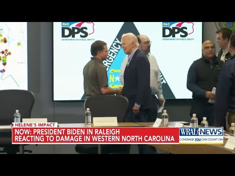 Biden visits Raleigh reacting to damage in Western North Carolina: 'The nation has your back'