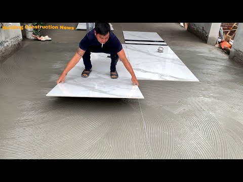 Skills And Ideas For Creative Living Room Flooring With Large Format Ceramic Tiles 100 x 100cm