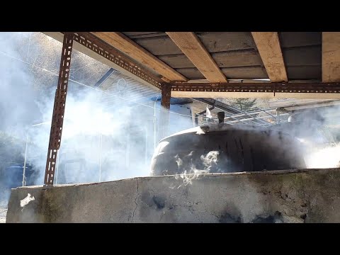 [Korean Country Life] Eating noodles with fish sauce and water kimchi, and steaming sweet potatoes