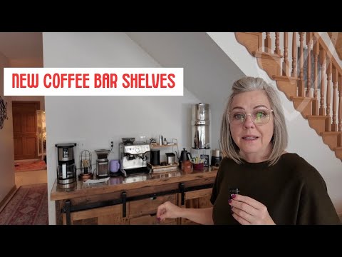 New Shelves Above The Coffee Bar