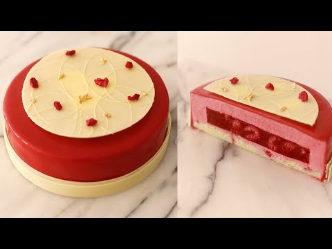 Easy Raspberry Almond Cake with Mirror Glaze | Light, Fruity, and So Delicious 💖