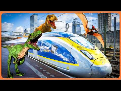 DINOSAURS AND TRAINS!!!!! (with TierZoo)