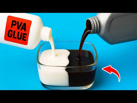 Mix WHITE PVA GLUE and USED MOTOR OIL and what you'll see will SHOCK you! An Incredible Idea!