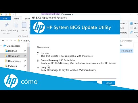 Update the BIOS on HP computers using a USB flash drive