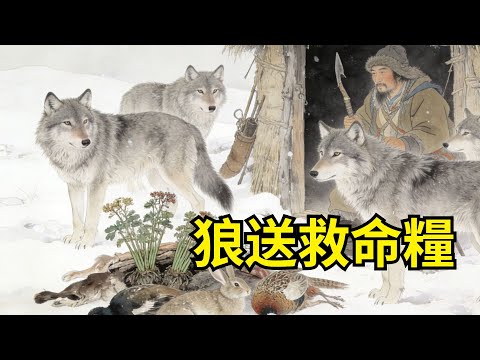 獵人放了懷孕母狼，反被趕出村子。寒冬夜裏狼群送來草藥和野味堆他門口——狼也記恩！#情感 #民間故事 #故事分享 #感人故事