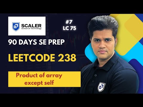 Leetcode 238 | Product of array except self | 7th from LC 75 | 90 days SE prep