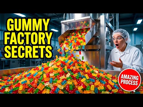 🍬 Inside a CANDY FACTORY - How Gummies Are Made | Factory Tour 2025