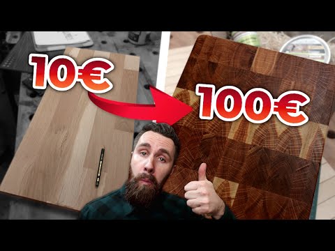 AUS DEM BAUMARKT? - MIT DIESEM TRICK Stirnholz Schneidebrett ganz einfach bauen | #WickisWelt #DIY