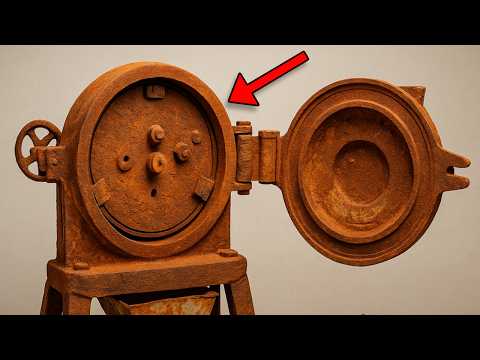 Still Works After 100 Years? Rusty Antique Flour Mill Machine Restoration