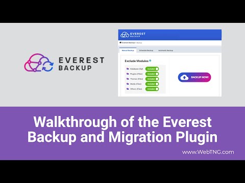 Walkthrough of the Everest Backup and Migration Plugin