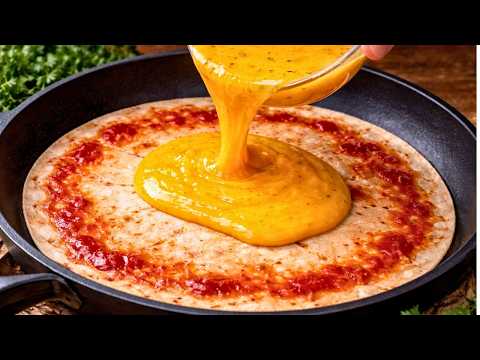 1 Tortilla + 1 Egg! Easy Breakfast Pizza in Minutes 🍕🍳