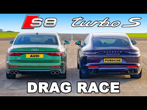 Audi S8 v Porsche Panamera Turbo: DRAG RACE