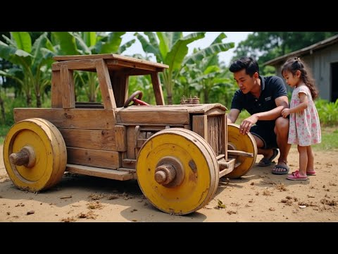 Turning a Rotten Wooden Car into a 24V Mini Electric Car as a Gift for My Kid