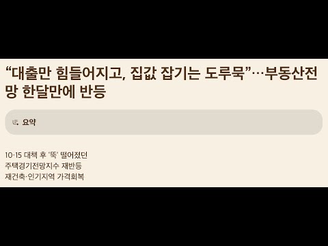 "대출만 힘들어지고 집값 잡기는 도루묵" / 새해 부동산 투자전략
