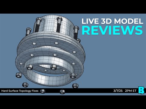 Hard Surface Topology Fixes – Live 3D Model Reviews