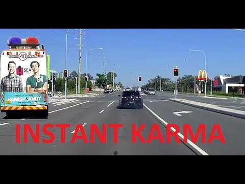 Impatient Driver Gets Instant Karma