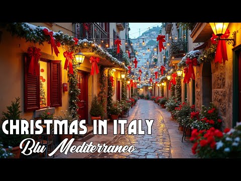 🎄Christmas in Italy 🇮🇹 🎄 🎶 Italian Music 🎶 2+ Hours Scenic Amalfi Coast & Lake Como Relaxation 4K