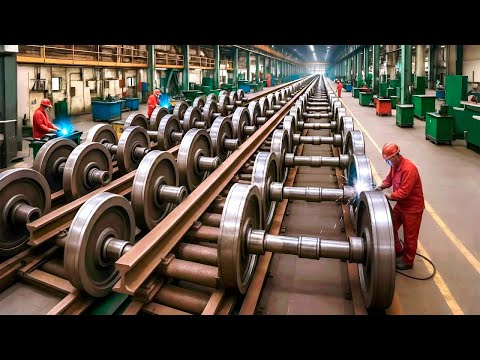 HOW MILLIONS of TRAIN WHEELS are MANUFACTURED in GIANT STEEL FACTORIES