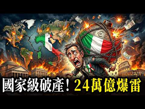 【廣東話/ 粵語】💥24萬億債務炸彈！意大利經濟真實崩盤內幕，這場危機如何隨時引爆全球？