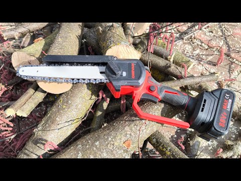 Cordless chain saw ONEVAN tire 8 INCH REVIEW DISASSEMBLY TEST