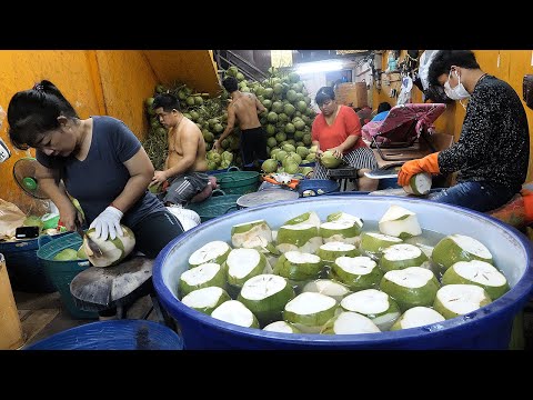 homemade coconut factory in bangkok - thai street food