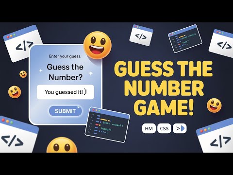 Guess the number game using HTML CSS and JavaScript | Pro Developing Champs