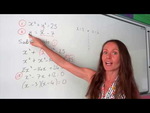 The Maths Prof: Solve Simultaneous Equations (Linear & Quadratic)