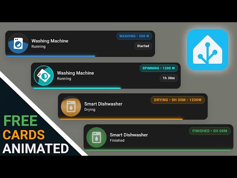 Home Assistant Animated Cards For Appliances | FREE