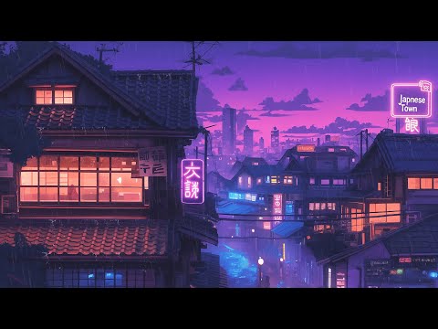 Retro Lofi Hip Hop Beats 🎥 1980s & 90s Vibes & Nostalgic Japanese Town Ambience 🌆 Lofi Rain Playlist