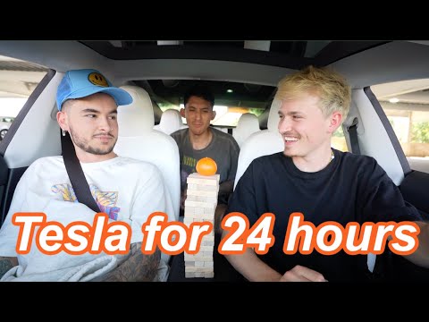 LIVING IN MY TESLA FOR 24 HOURS! w/ Kian Lawley PART 1