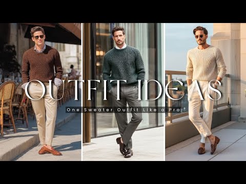 20 Ways to Style One Sweater Like a Pro | Men’s fashion