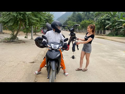 The repair girl bought the electric bicycle from the scrap dealer for $50.