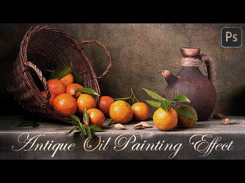 Photoshop: How to Create the ANTIQUE OIL PAINTING Effect.