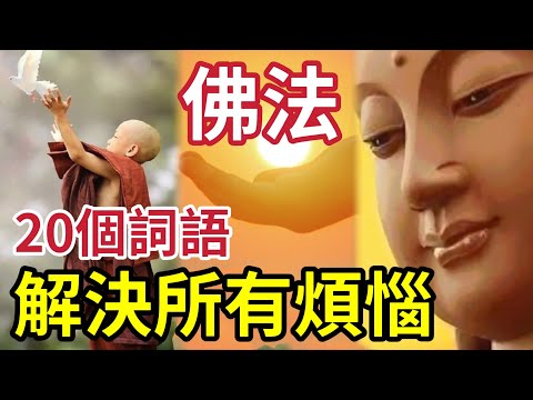#佛禪 你很煩惱！用佛法「這20個詞語」解決問題！在無常的世界，以有常的觀念看待！你的人生注定不知不所謂！快來學佛入禪吧！