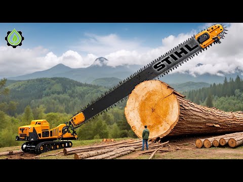 Extreme Dangerous Fastest Big Chainsaw Cutting Tree Machines | Monster Stump Removal Excavator #114