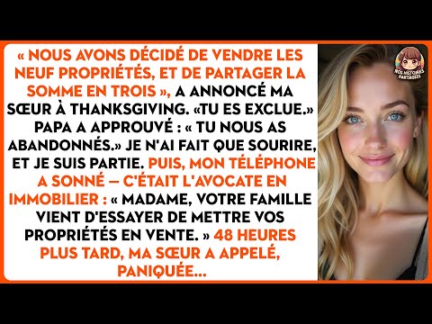 Ma famille m'exclut de l'héritage. Ils ignorent que je suis la propriétaire.