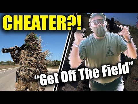 Airsoft Ghillie Sniper Reported For CHEATING