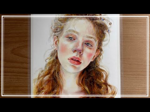 Lovely oil pastel portrait 💕caran d’ache + mungyo + bristol paper