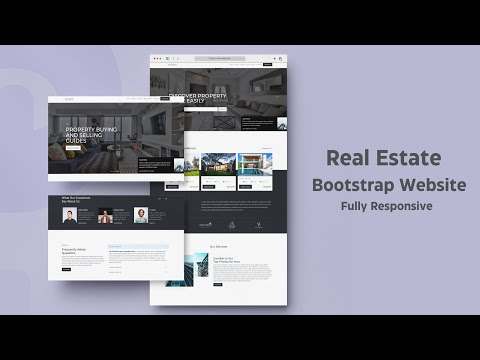 How To Make A Website Using HTML CSS Bootstrap - Real Estate Website - Bootstrap Website Design