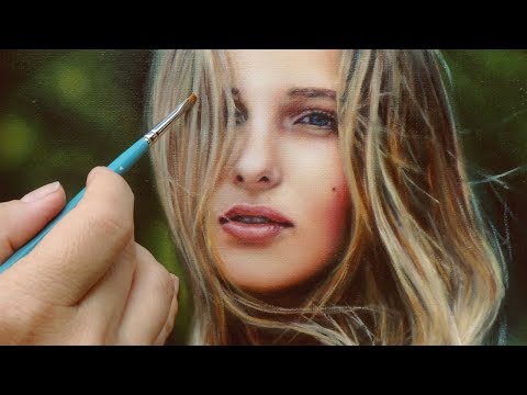 REALISTIC OIL PAINTING DEMO VIDEO - woman portrait by Isabelle Richard