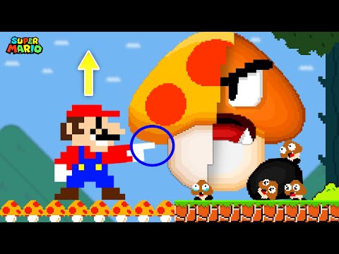 Super Mario Bros., but Mario Turns Everything He Touches into SUPER MUSHROOM!